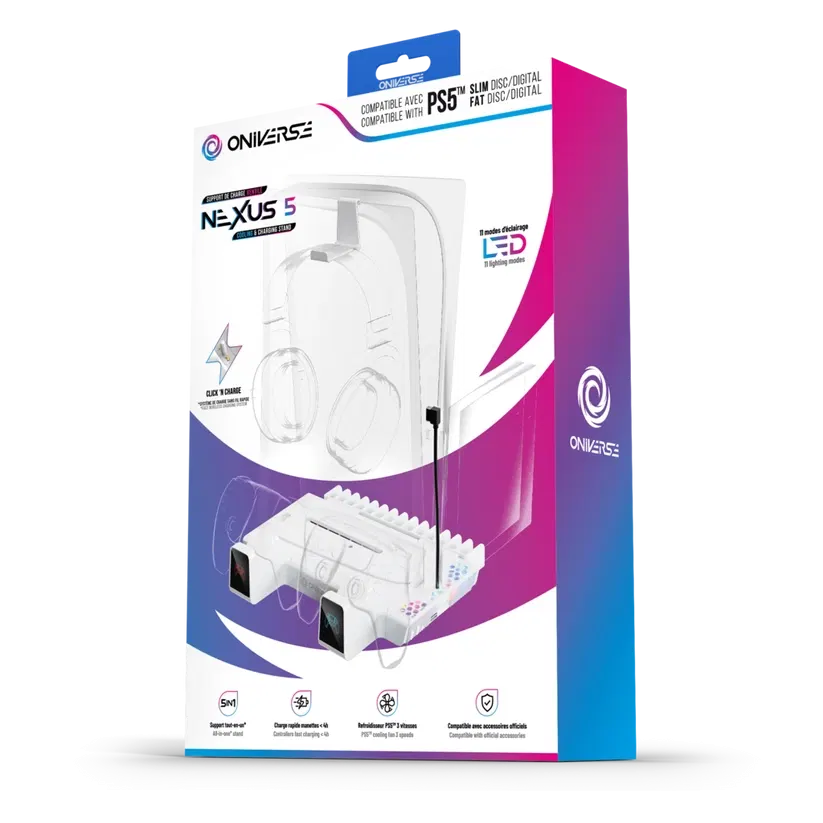 Oniverse - Nexus 5 Multifunction Stand For Ps5 - White (Ps5/ Ps5 Slim)  PS5