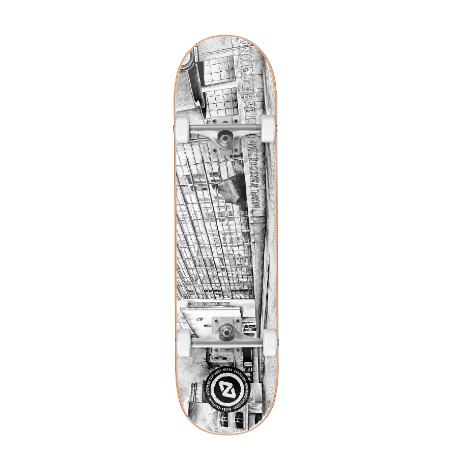 SKATEBOARD COMPLETO HYDROPONIC SPOTS S0187-01 MACBA 8"