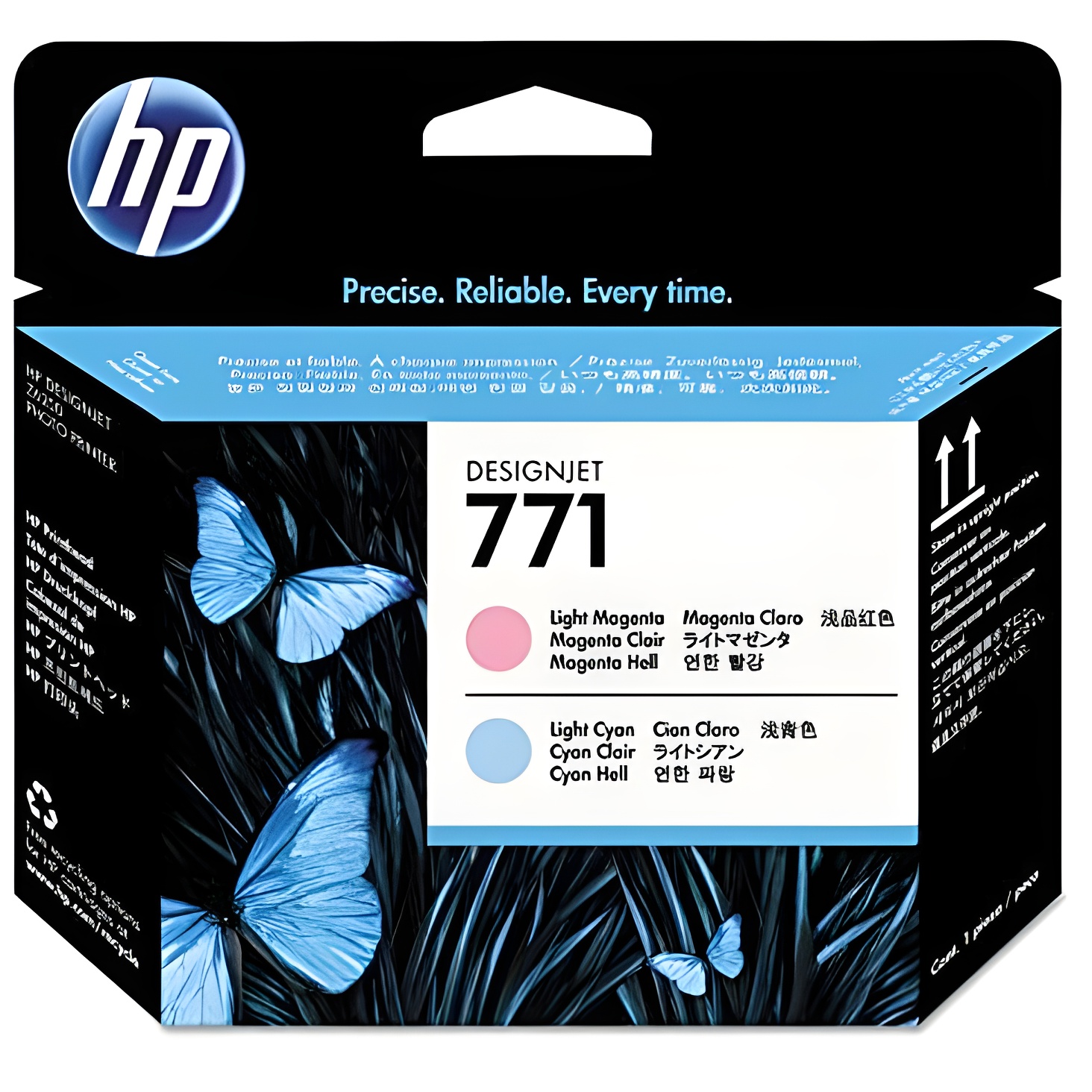 HP 771 Original Print Head - Light Cyan, Light Magenta CE019A for HP DesignJet Z 6200, 42 inch, 60 inch - High compatibility ink cartridge for printer ink systems, ideal for refillable systems.