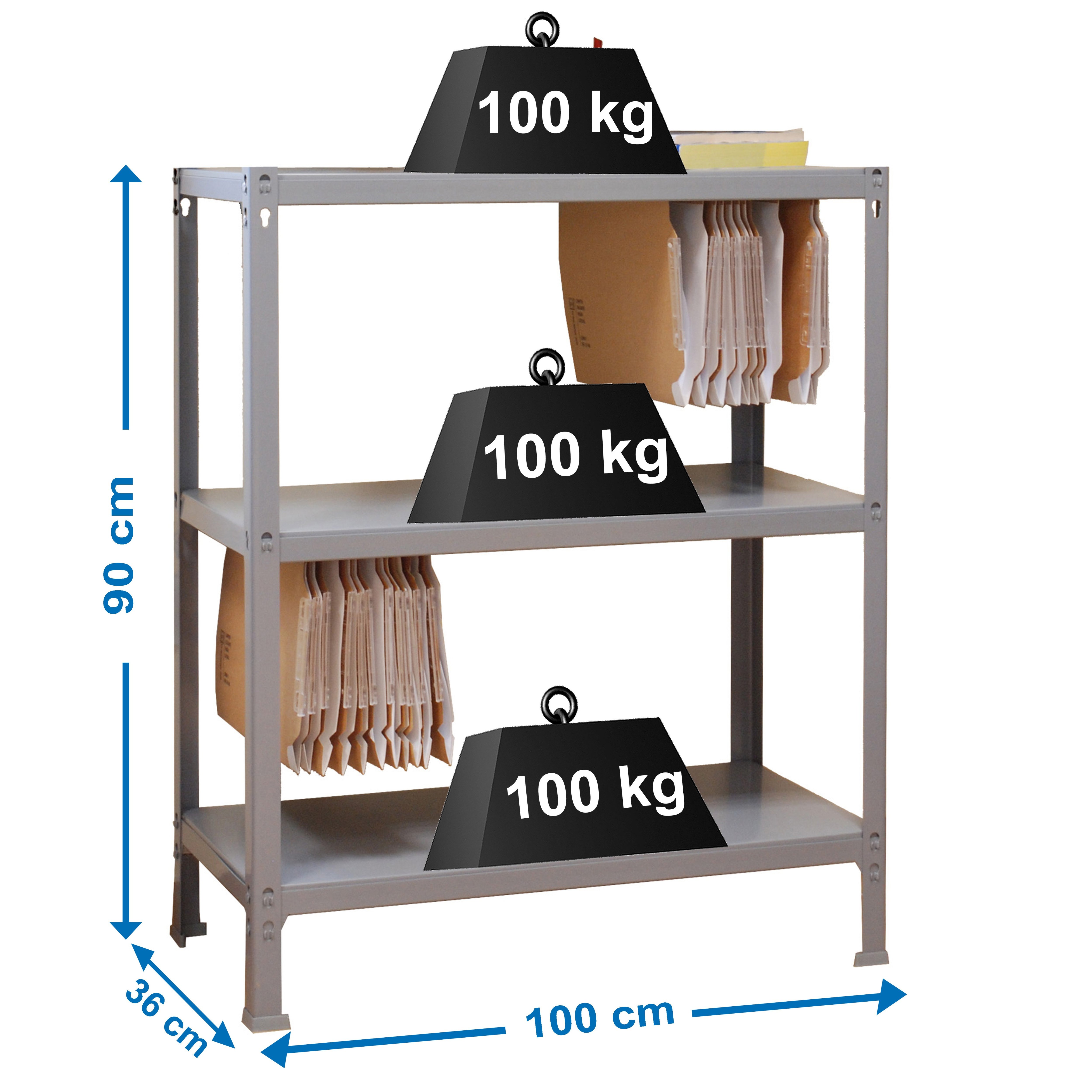 Estantería SIMONRACK Fileclick plus 3/360 gris