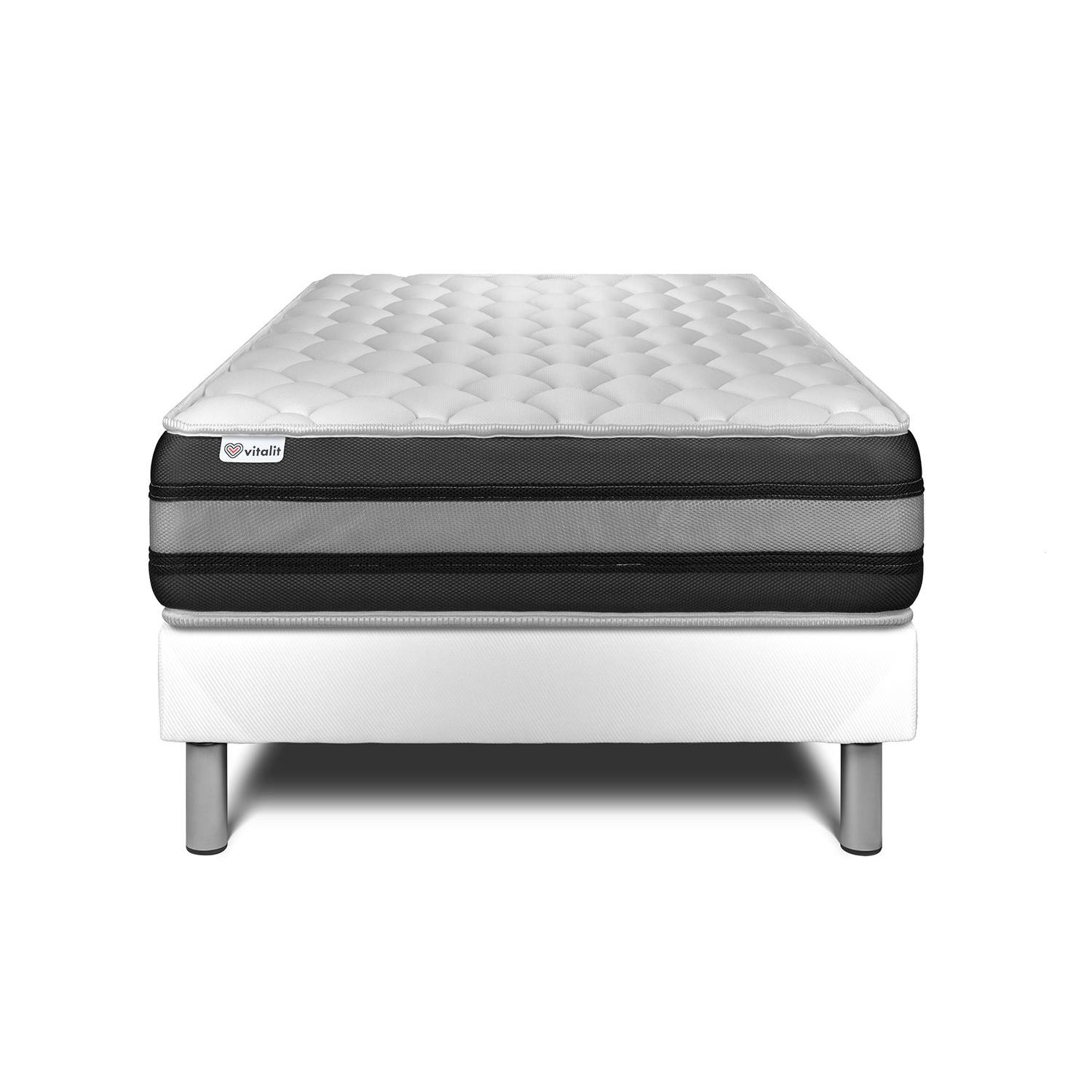 Conjunto VITAL SPRING ZEN 120 x 200 cm somier Kit blanco