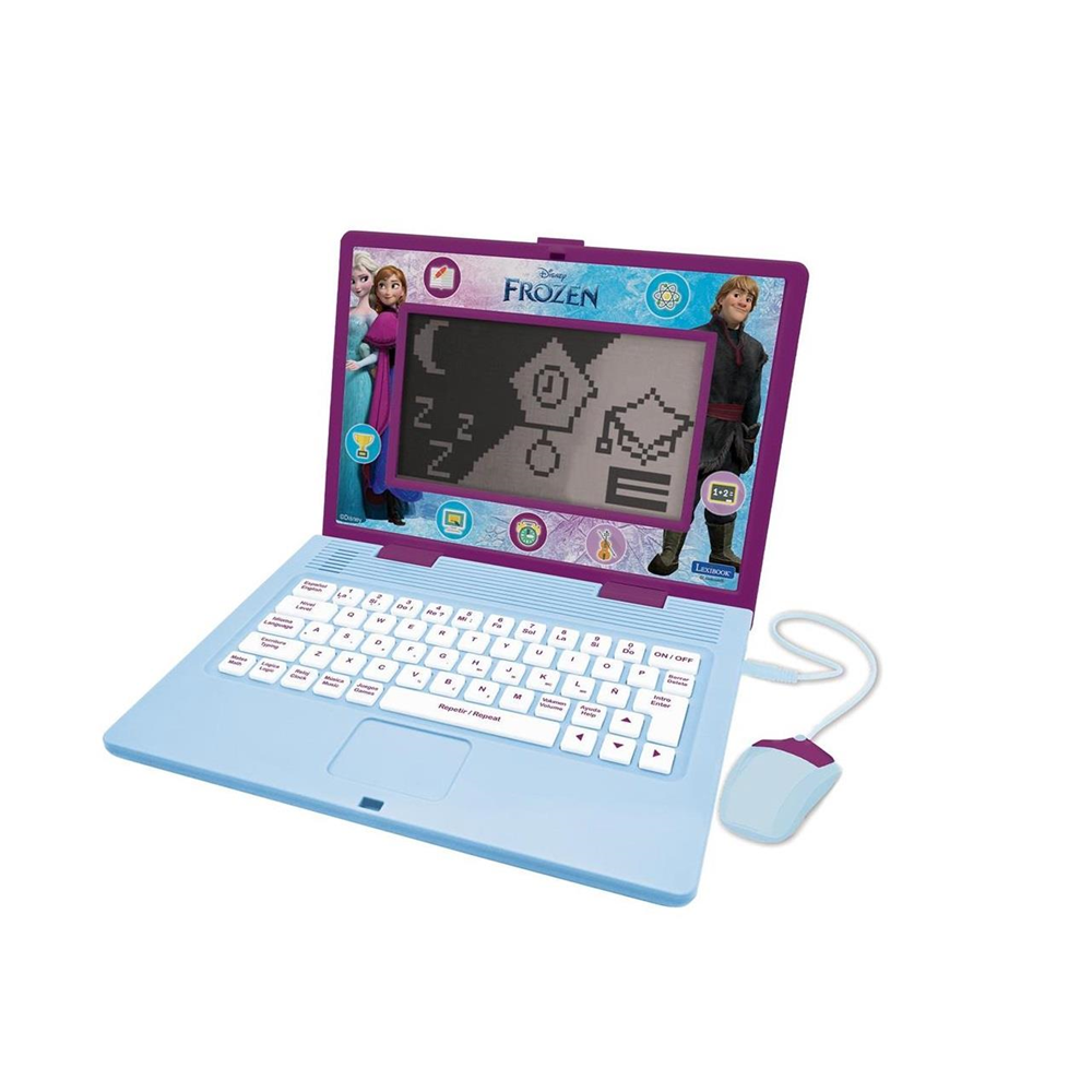 Portátil Frozen  educativo bilingüe con 170 actividades (85 en cada idioma) Pantalla de 6,7" EN/ES (JC599FZi2)