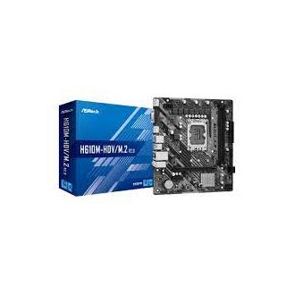 ASRock | H610M-HVS/M.2 R2.0 | Familia de procesadores Intel | Zócalo de CPU LGA1700 | DDR4 DIMM | Ranuras de memoria: 2 | Interfaces de disco duro compatibles: SATA3, M.2 | Número de puertos SATA: 4 | Chipset H