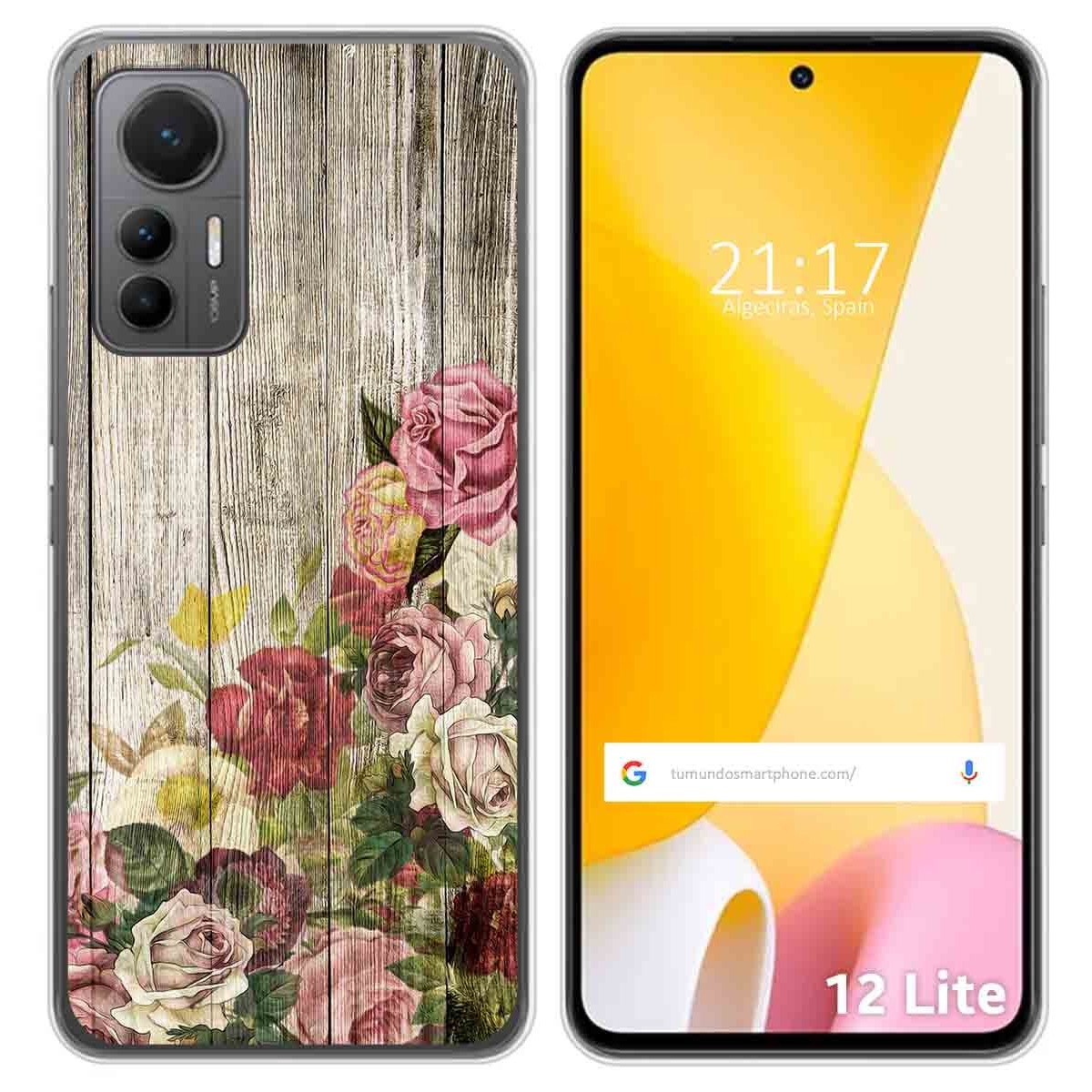 Funda Silicona para Xiaomi 12 Lite 5G diseño Madera 08 Dibujos