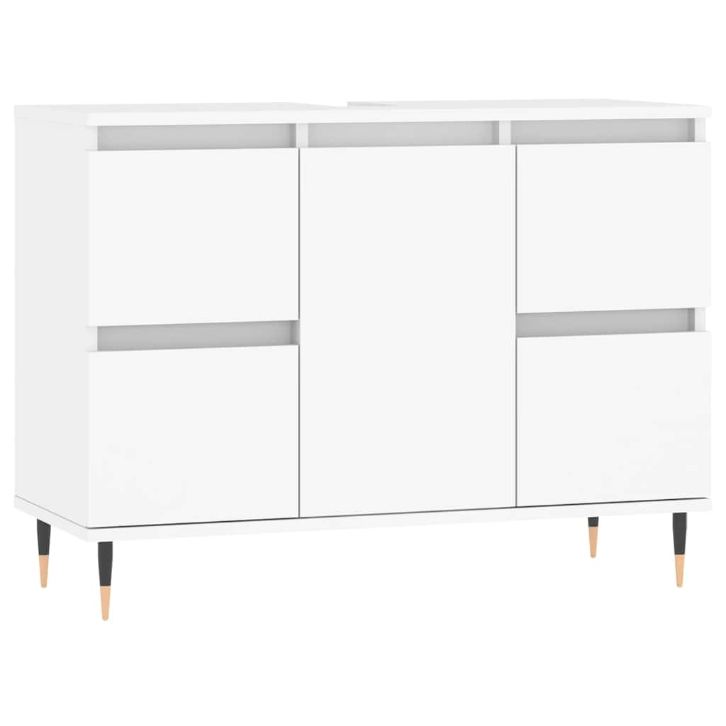 vidaXL Mueble de baño madera de ingeniería blanco 80x33x60 cm