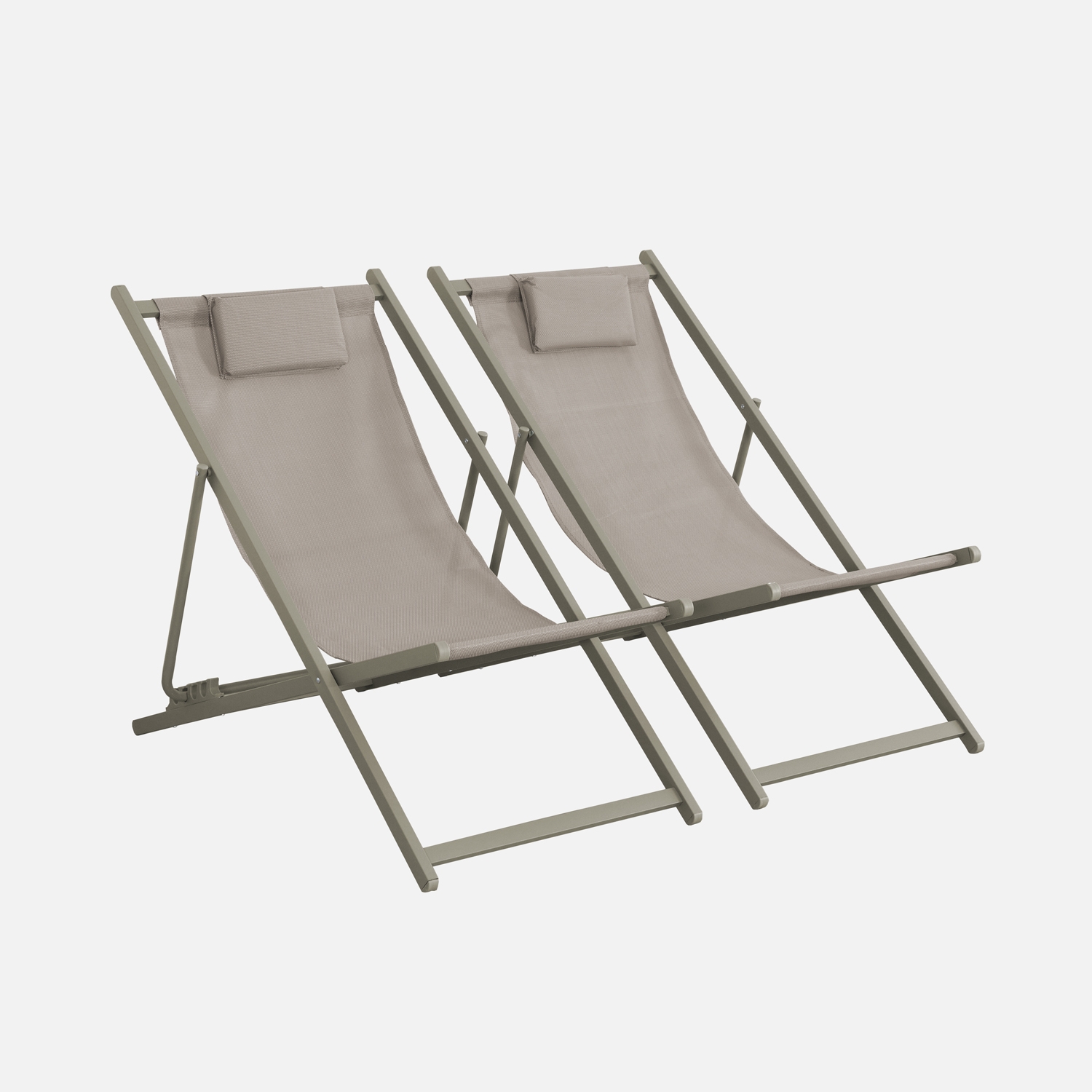 sweeek - Silla de jardín plegable con cojín, set de 2 , Matera , 102x62x81