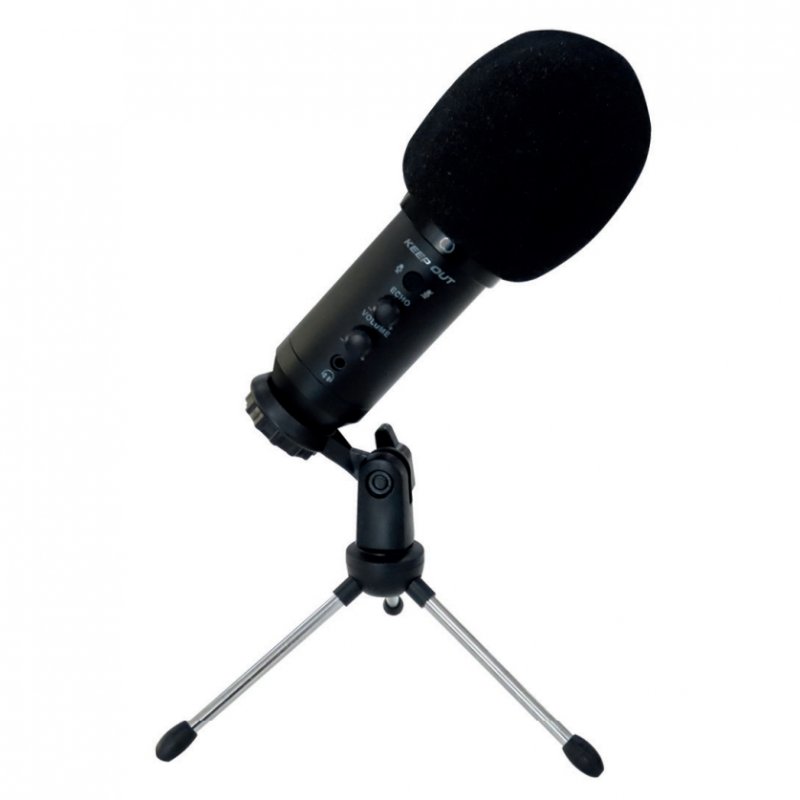 Keepout XMICPRO200 Micrófono de Condensador USB para Juegos, Youtube, Vlogs, Podcast y Videoconferencias