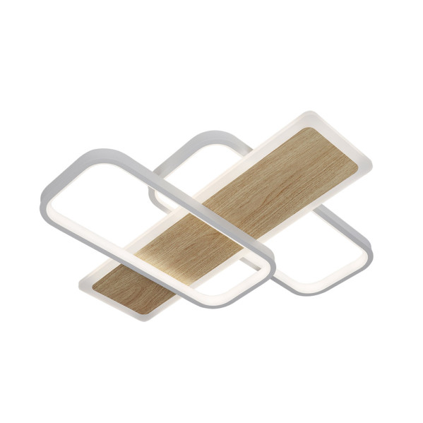 Plafon forqueta 120w 3000-4000-6500k blanco/haya 13200  lm c/remoto,memoria y reg.intensidad 6x50,5x49,5cm