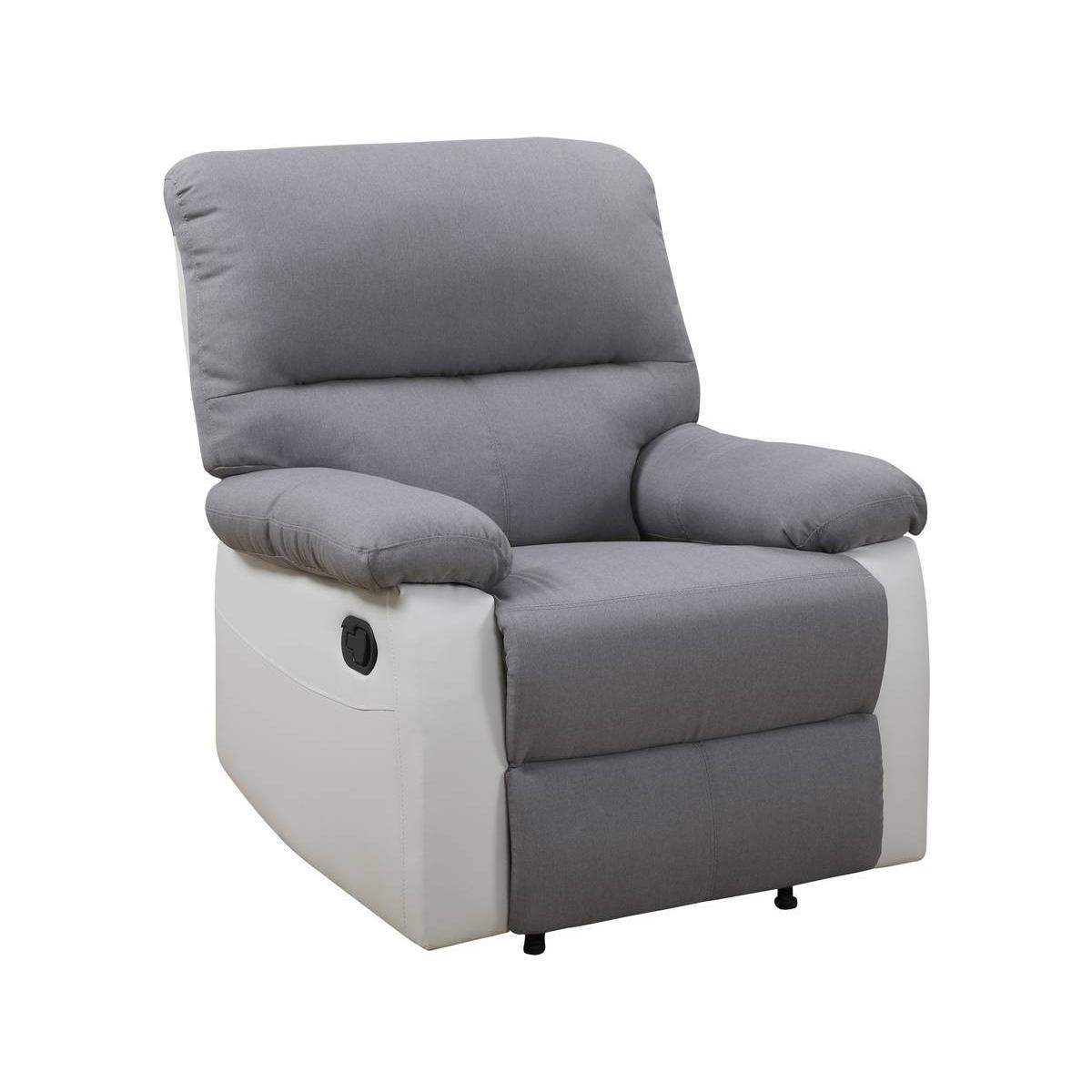 Habitat y Jardin - Sillón reclinable Lincoln - Blanco/Gris claro