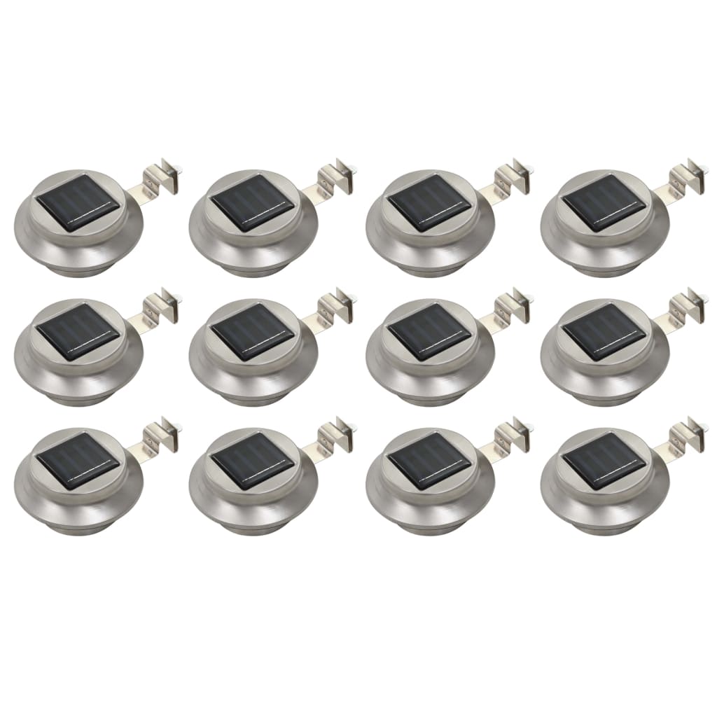 vidaXL Lámparas Solares LED Exterior Redondas Blanco Iluminación Casa Cantidad 6 unidades, 12 unidades