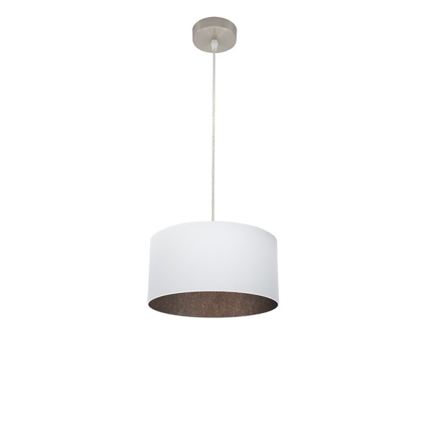 FABRILAMP Colgante Tatiana 1xe27 Niquel/blanco-oxido Regx30x30 Cm