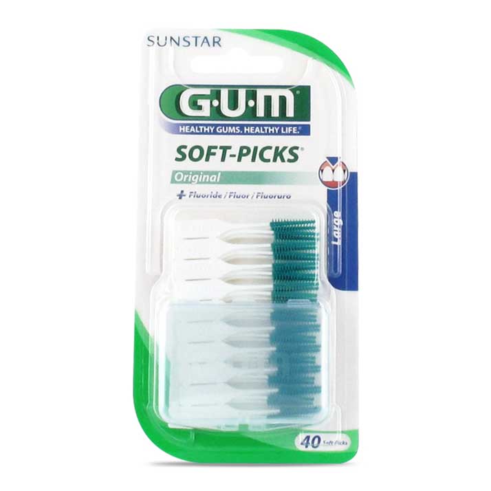 Gum Soft-Picks Original para Limpieza Dental Interdental y Encías Saludables 40 Uds