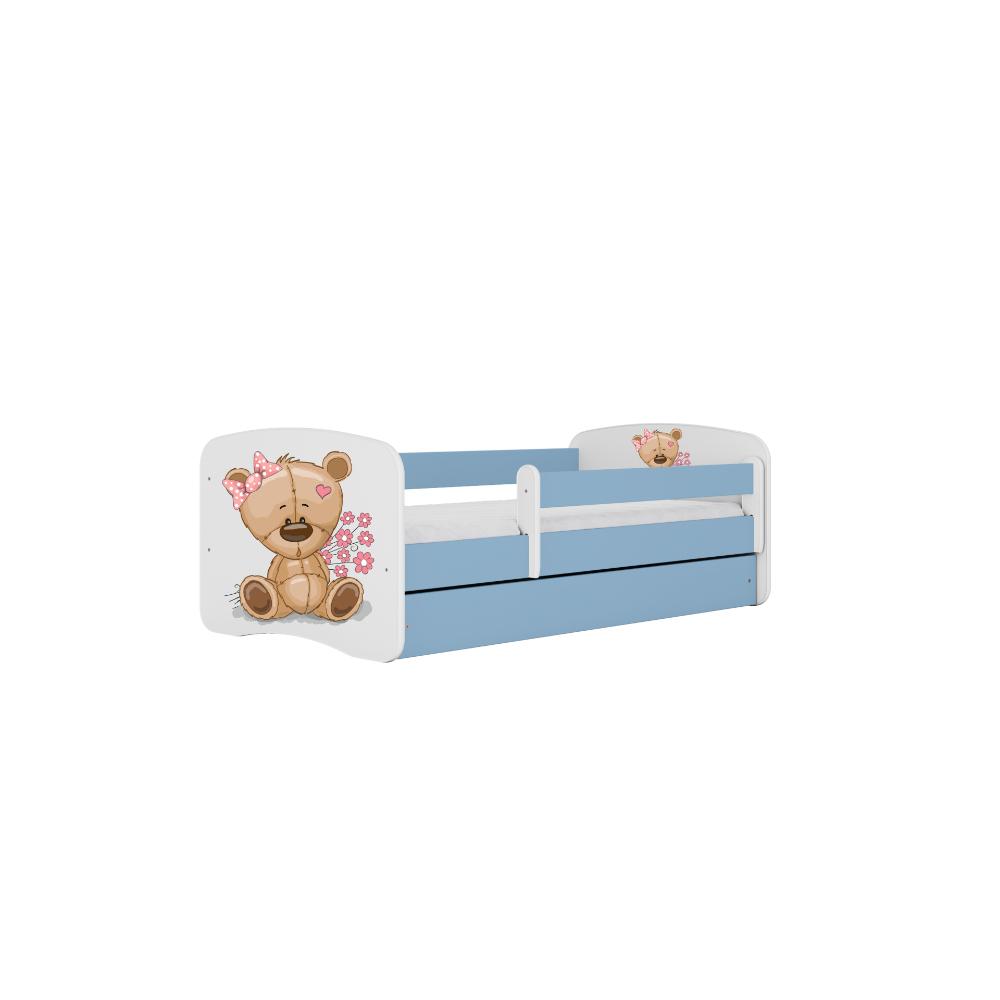 Cama 140 x 70 cm Kocot Kids com gaveta Babydreams Teddybear Flowers Blue