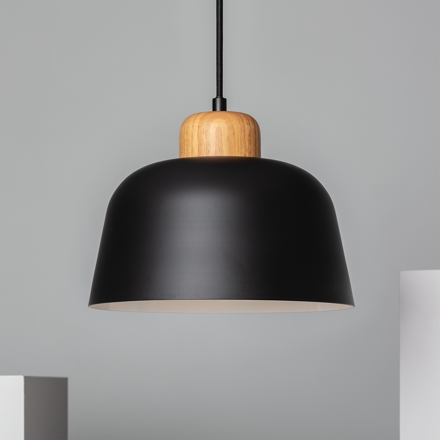Ledkia Lámpara Colgante Metal y Madera Wawak
