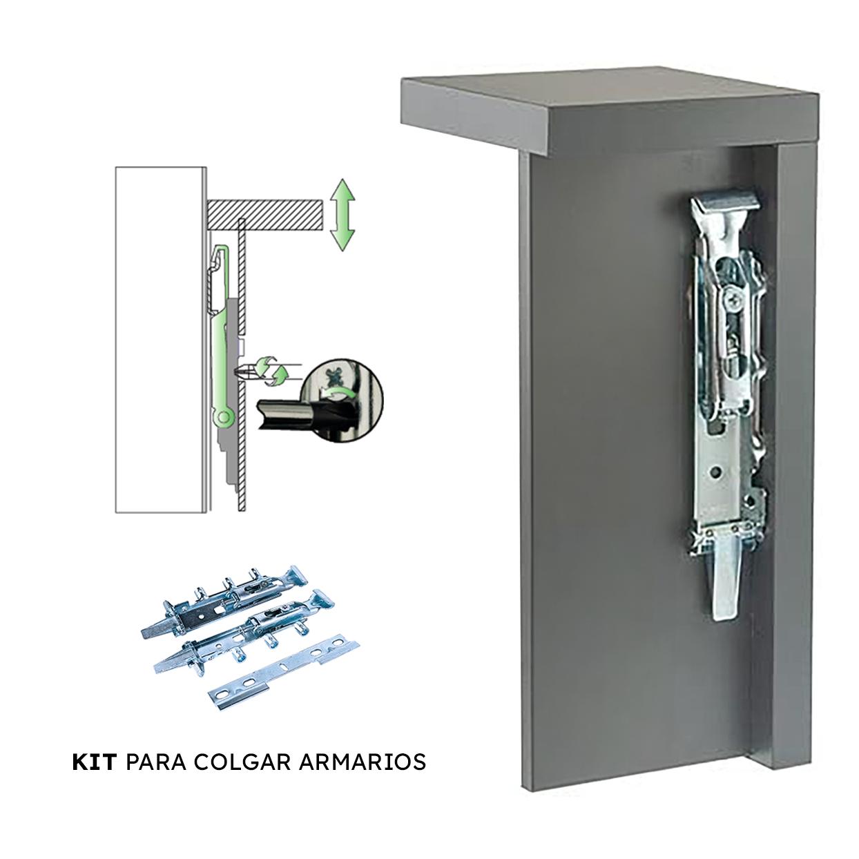 M.PASCUAL - Colgador oculto para armarios - Pack 5 unidades - Medidas 15,9 x 4,3 x 3 cm
