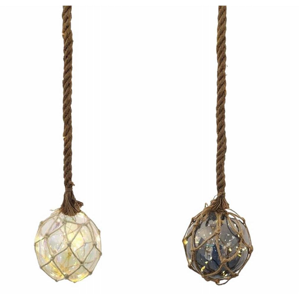 Gerimport Bola Decoración Navidad Cristal Malla 24 Leds 15 Cm