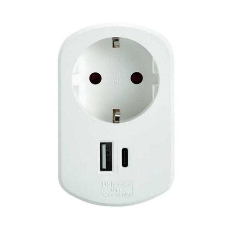Simon  cargador  rapido 5v-3ah combi usb a + usb c cl610306