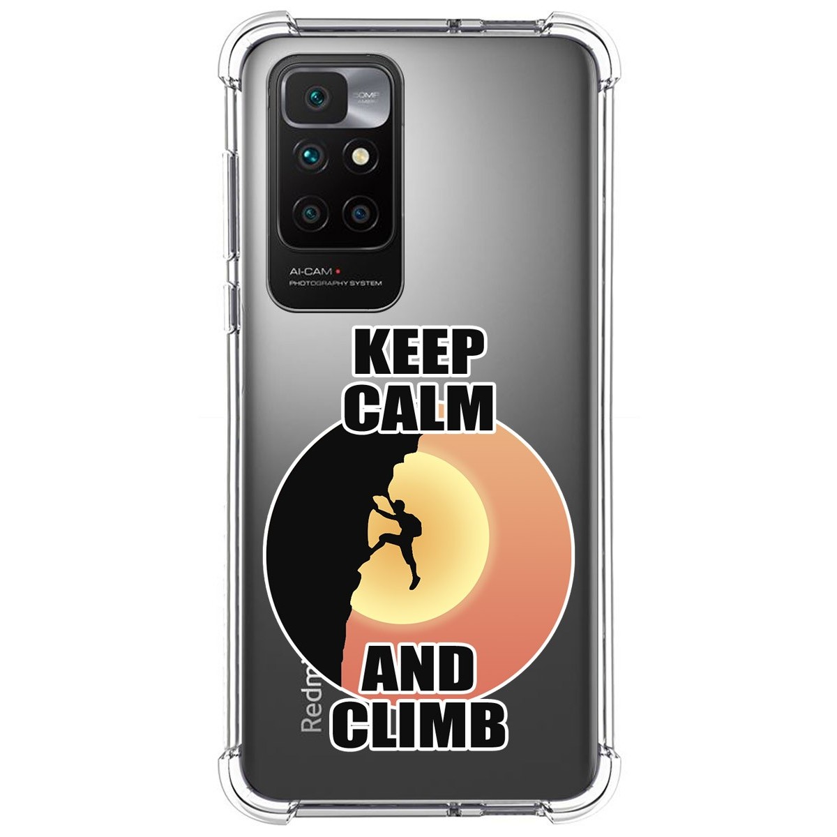 Funda Silicona Antigolpes para Xiaomi Redmi 10 (2021/2022) diseño Hombre Escalada Dibujos