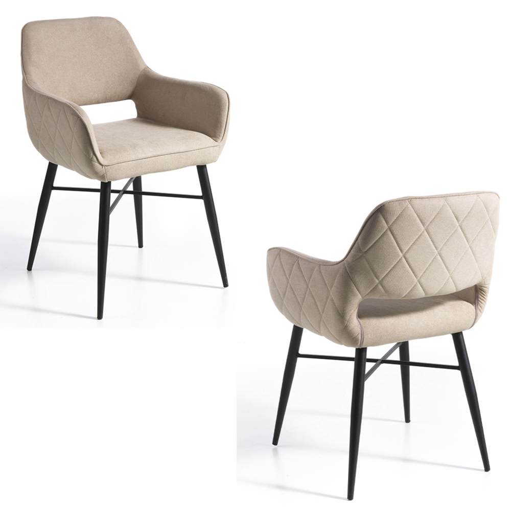 Momma Home - Juego de 2 Sillas Vintage Lando Beige - Comedor y Salón