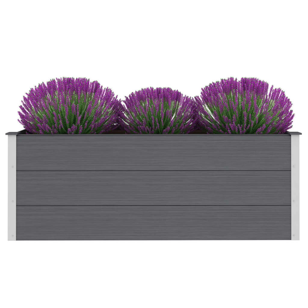 vidaXL Arriate de WPC gris dimensiones 100 x 50 x 54 cm,  100 x 50 x 91 cm,  100 x 100 x 54 cm y mas