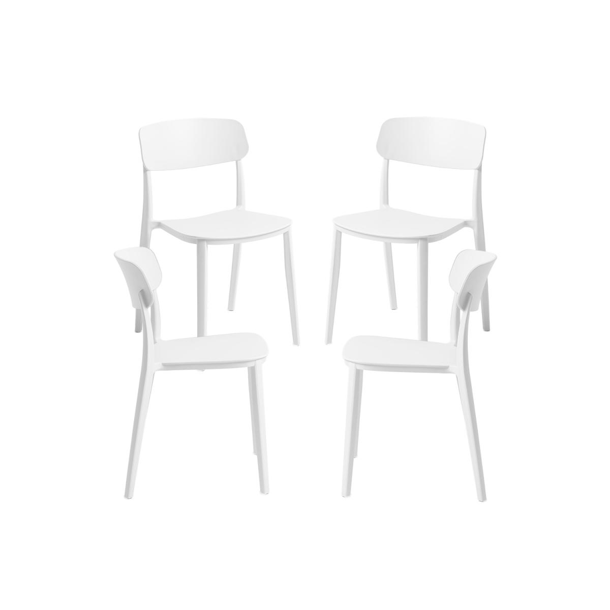 Regalos Miguel - Packs Sillas Jardín - Pack 4 Sillas Bri - Blanco