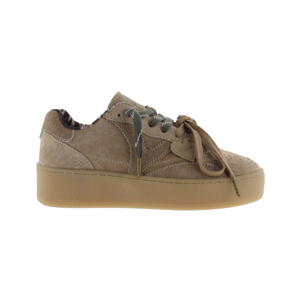 Victoria Turín Zapatillas de serraje con detalles y doble cordón 1265105