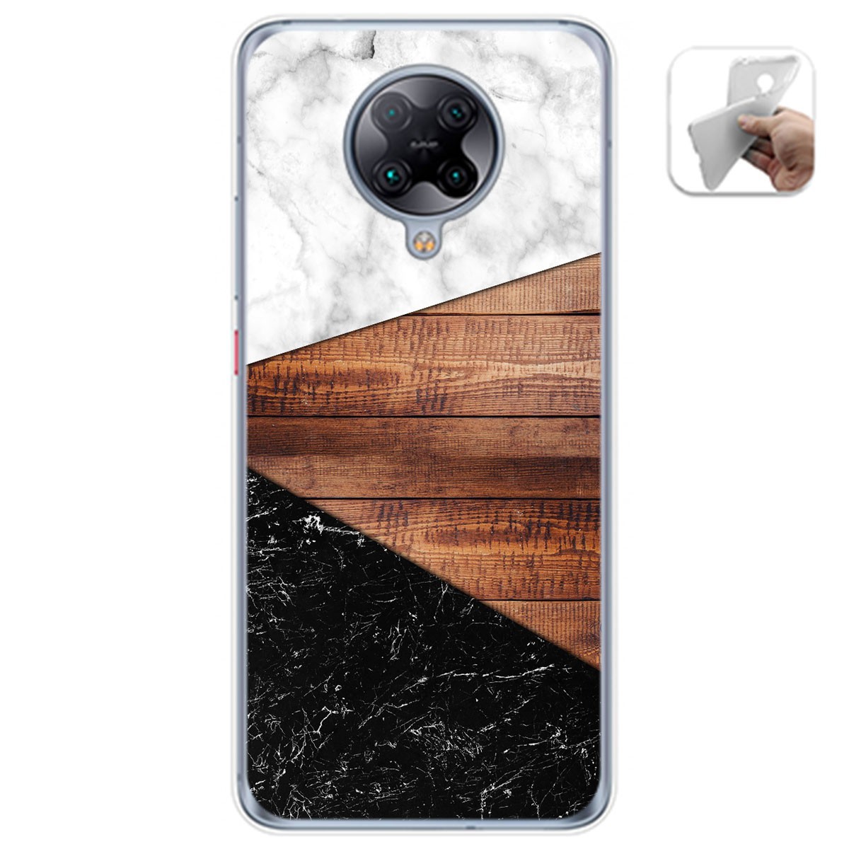 Tumundosmartphone Funda Gel Tpu para Xiaomi POCO F2 Pro diseño Mármol 11 Dibujos