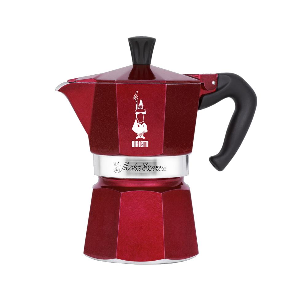 Cafetera Italiana Moka Express Roja 6 Tazas BIALETTI