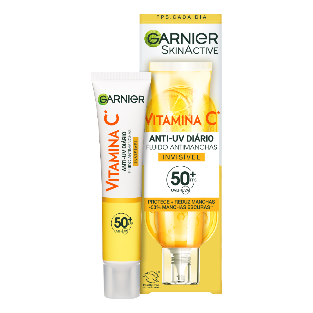 Garnier – Fluido Antimanchas Anti-UV Diario Invisible Vitamina C FPS50+ 40 ml Garnier SkineActive.