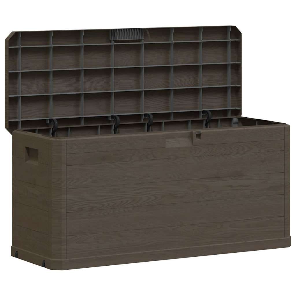 vidaXL Caja de almacenamiento de jardín 280 L marrón