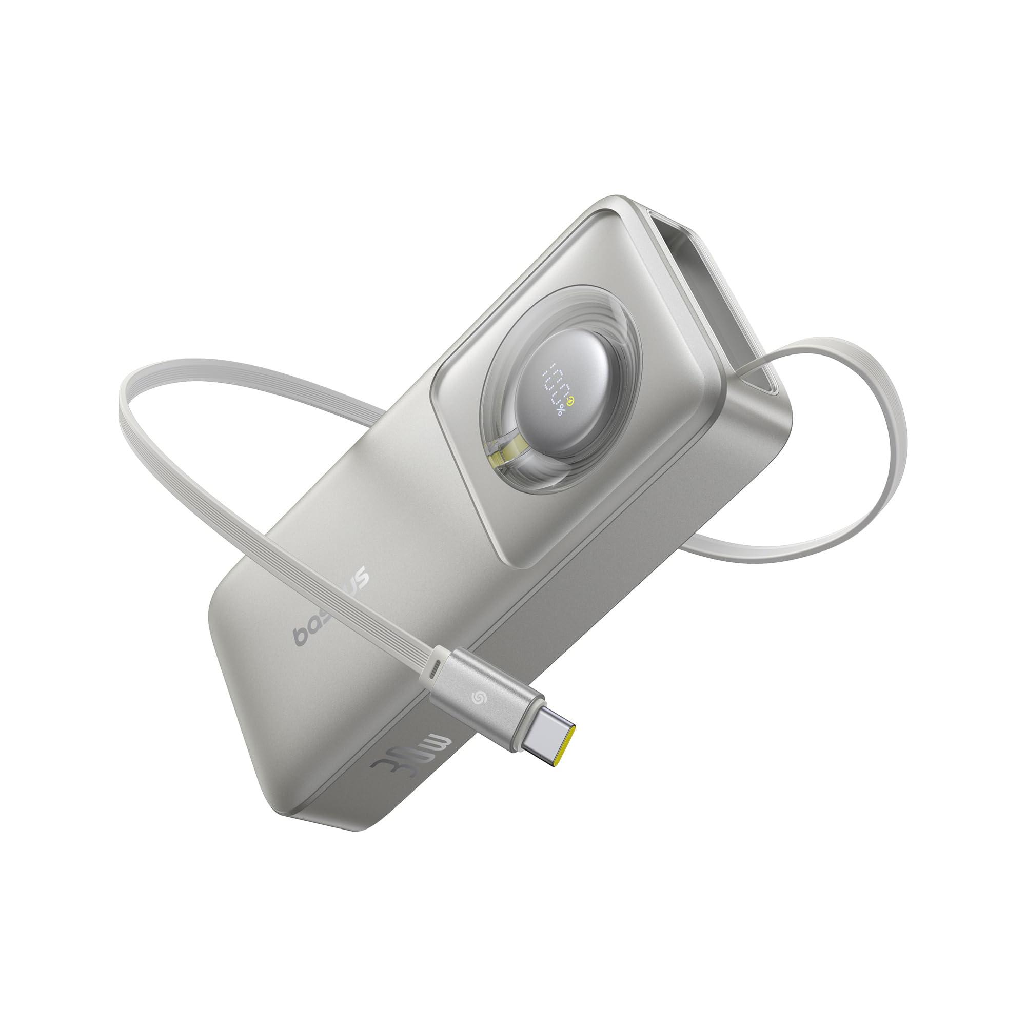 Power bank retractcable 10kmah 30w