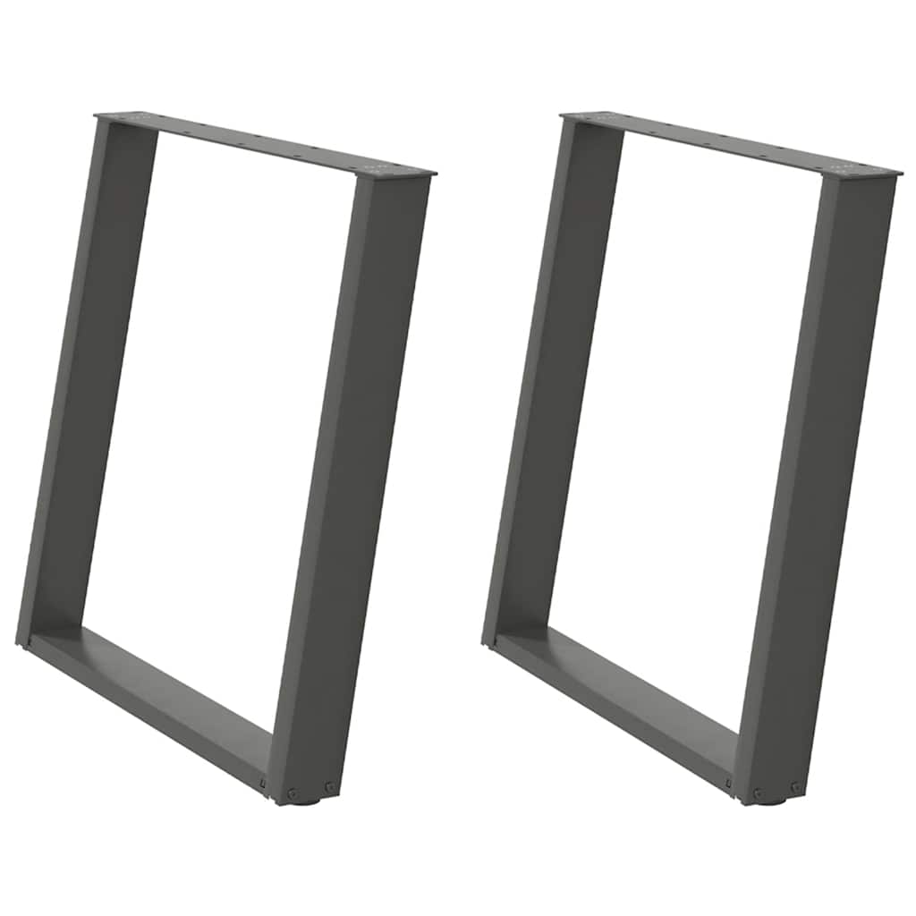 vidaXL Patas para mesa de comedor en forma de U (2 unidades) 70 x (72-73) cm, acero