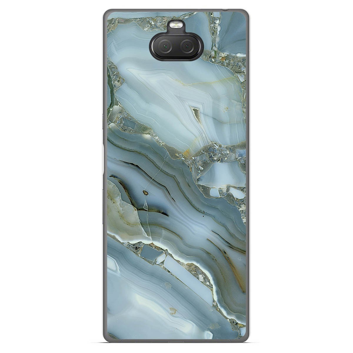 Tumundosmartphone Funda Gel Tpu para Sony Xperia 10 Plus diseño Mármol 09 Dibujos