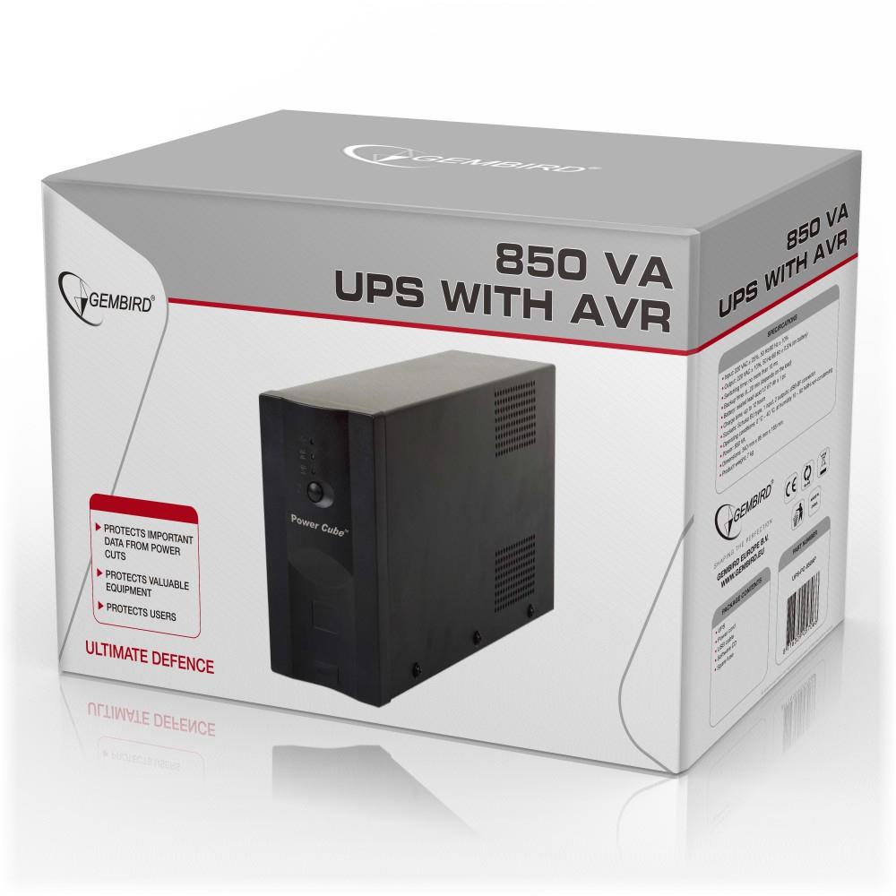Energenie UPS-PC-850AP 4 Salidas AC Interactivo de Línea 850 VA 520 W con AVR y USB Avanzado