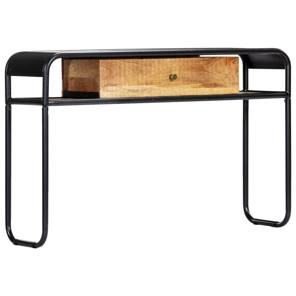 Vidaxl Mesa Consola de Madera Maciza de Mango 118x30x75 Cm Marrón Multicolor
