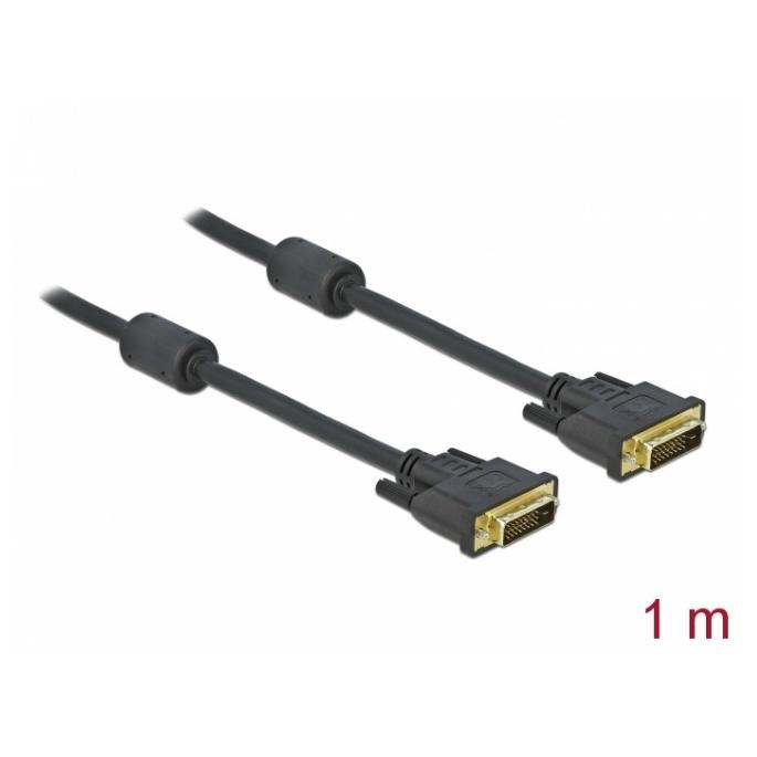 DeLOCK 83189 - Cable DVI de 1 Metro, Negro
