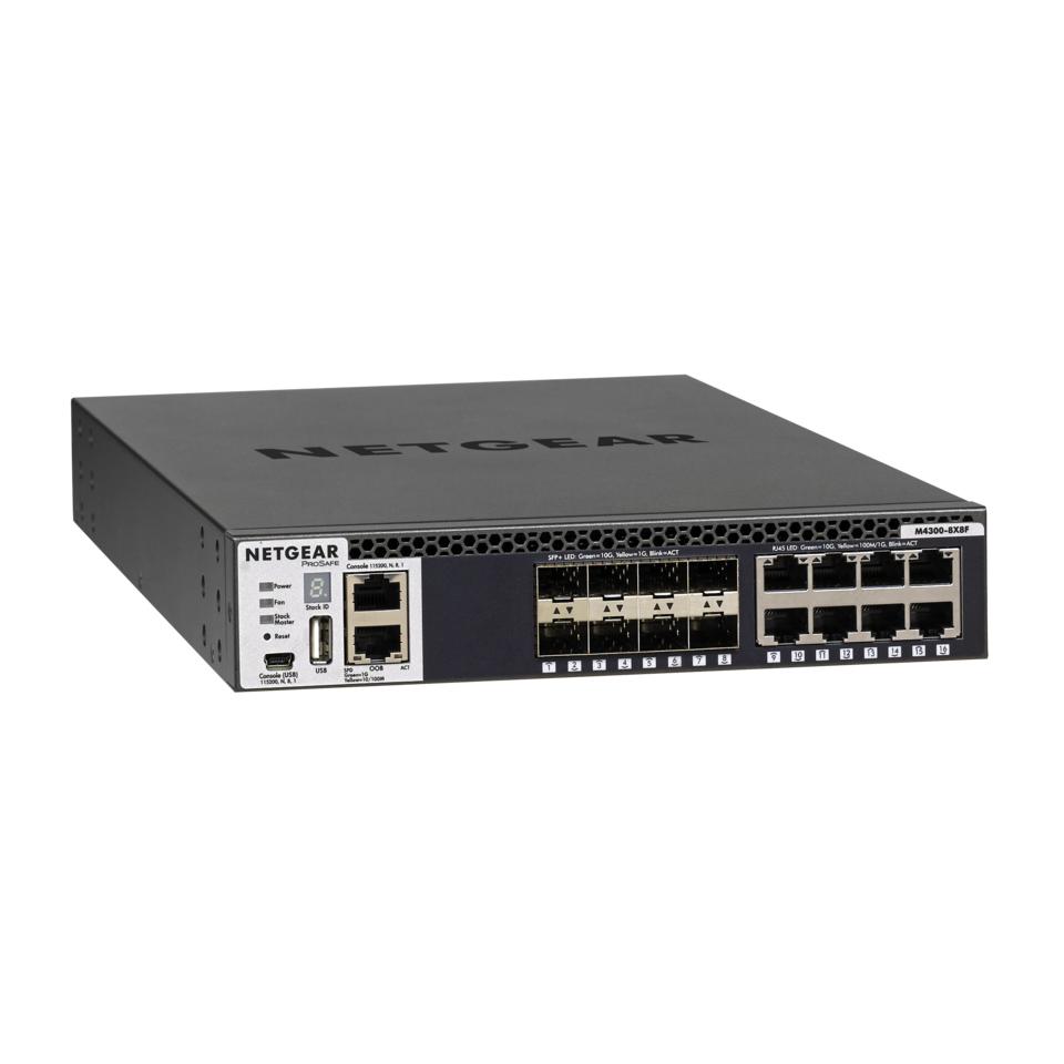 Netgear M4300-8X8F 8 puertos RJ-45 Negro XSM4316S-100NES
