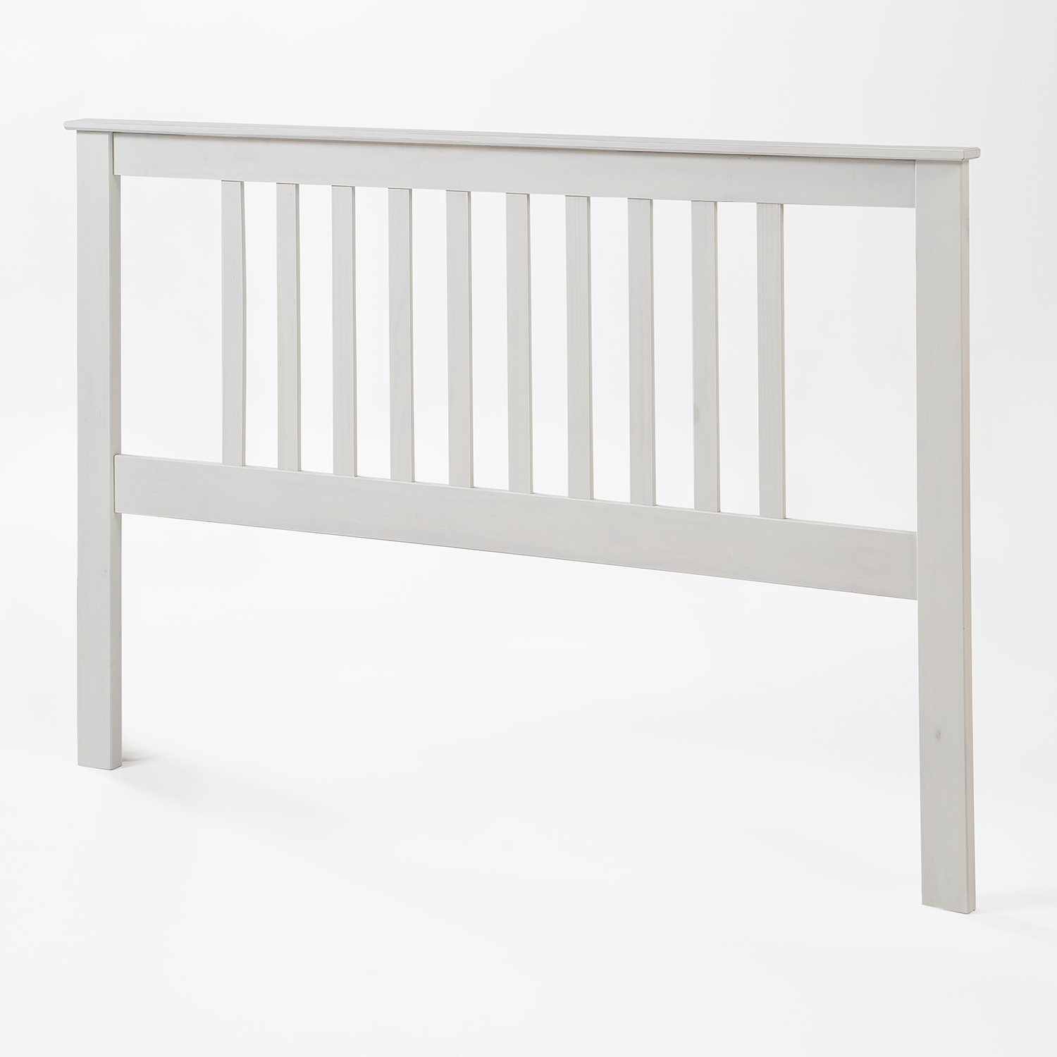 Moblit Cabecero de Pino Macizo para Cama con Somier de 150 cm Color Blanco Translucido Serie Alme Medidas (100x160x2) cm (Alto-Ancho_Fondo)
