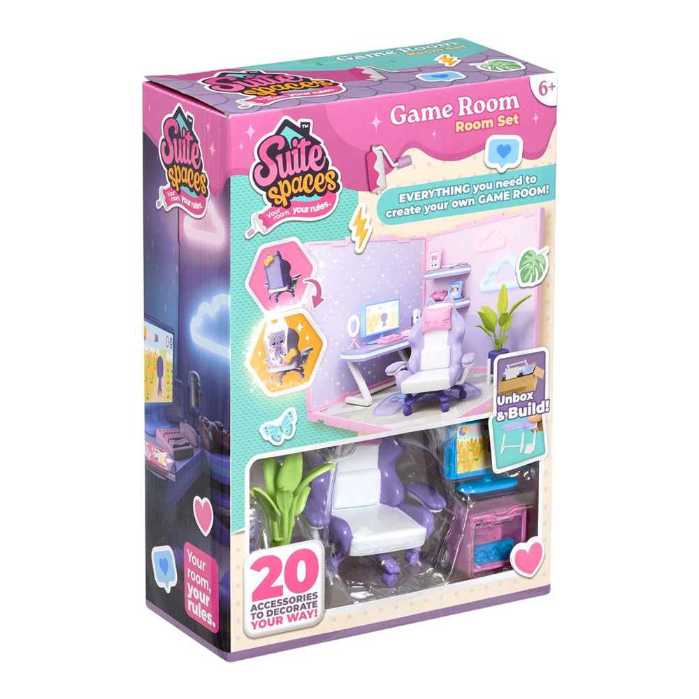 Diseña Tu Sala Gamer Suite Spaces. Incluye: 20 accesorios, 2 papeles de pared y 1 papel de suelo (Bizak 64554118)