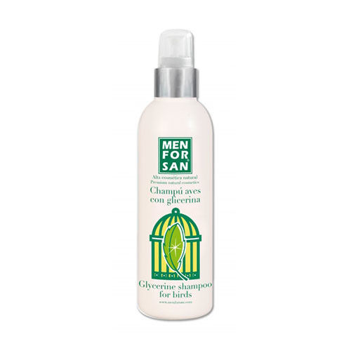 Champú abrillantador de plumas MENFORSAN 125ml para pájaros