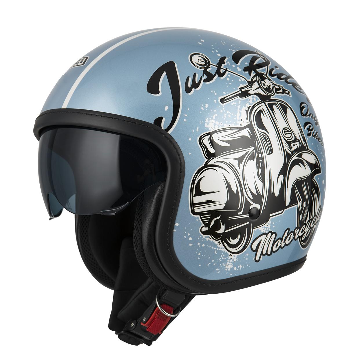 NZI Casco de Moto Jet Rolling 4 Sun - Homologación UNECE R.22.05 - Diseño Gráfico - Tallas Variadas