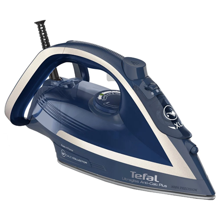 TEFAL | FV6830E0 | Plancha de vapor | Plancha de vapor | 2800 W | Capacidad del depósito de agua: 270 ml | Vapor continuo: 50 g/min | Salida de vapor: 600 ml/min | Plateado/Azul