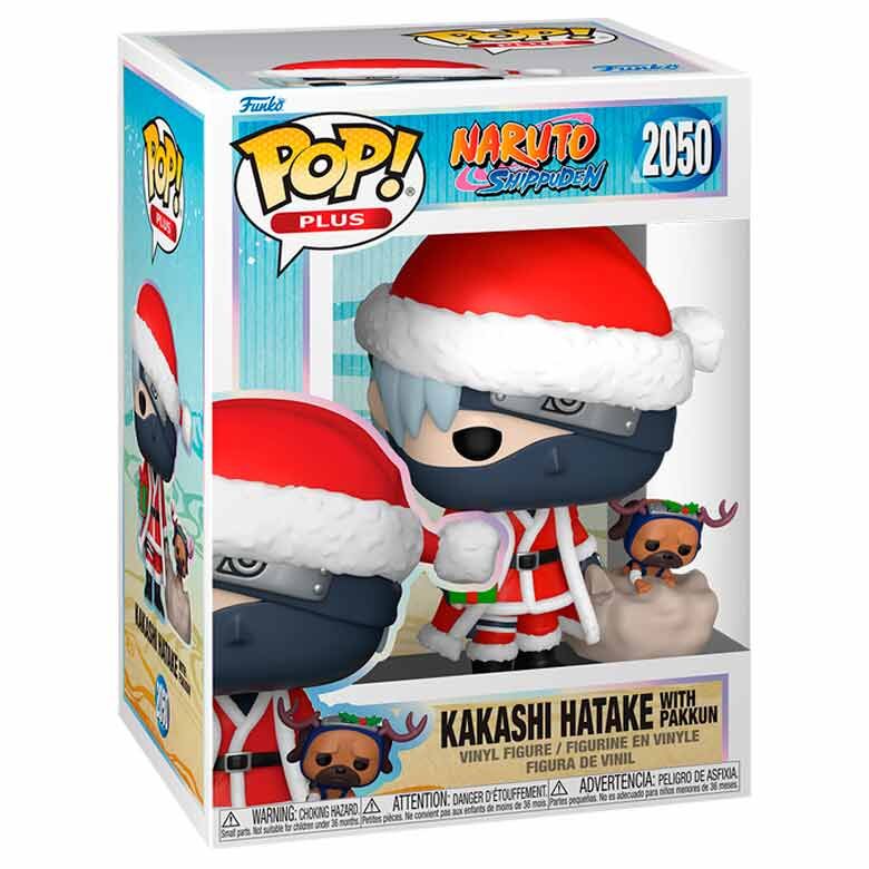 Funko Pop Manga Naruto Shippuden Navidad Kakashi Hatake Con Pakkun 2050 Figura Coleccionable