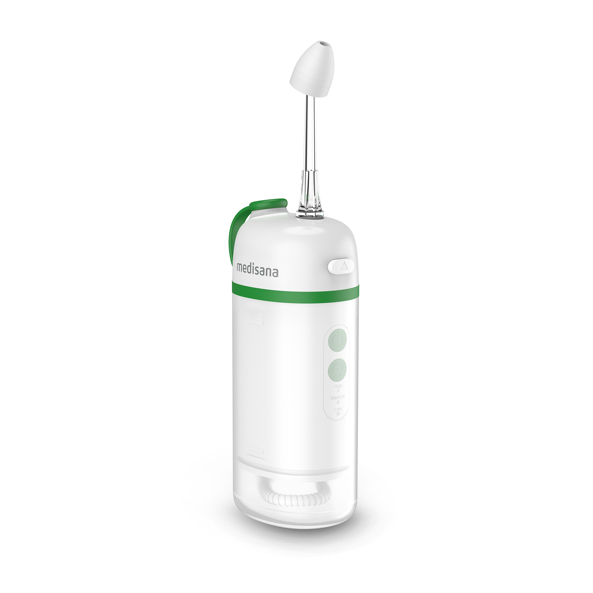 medisana NI 200 | irrigador nasal portátil con batería recargable, 3 niveles y depósito de 150 ml