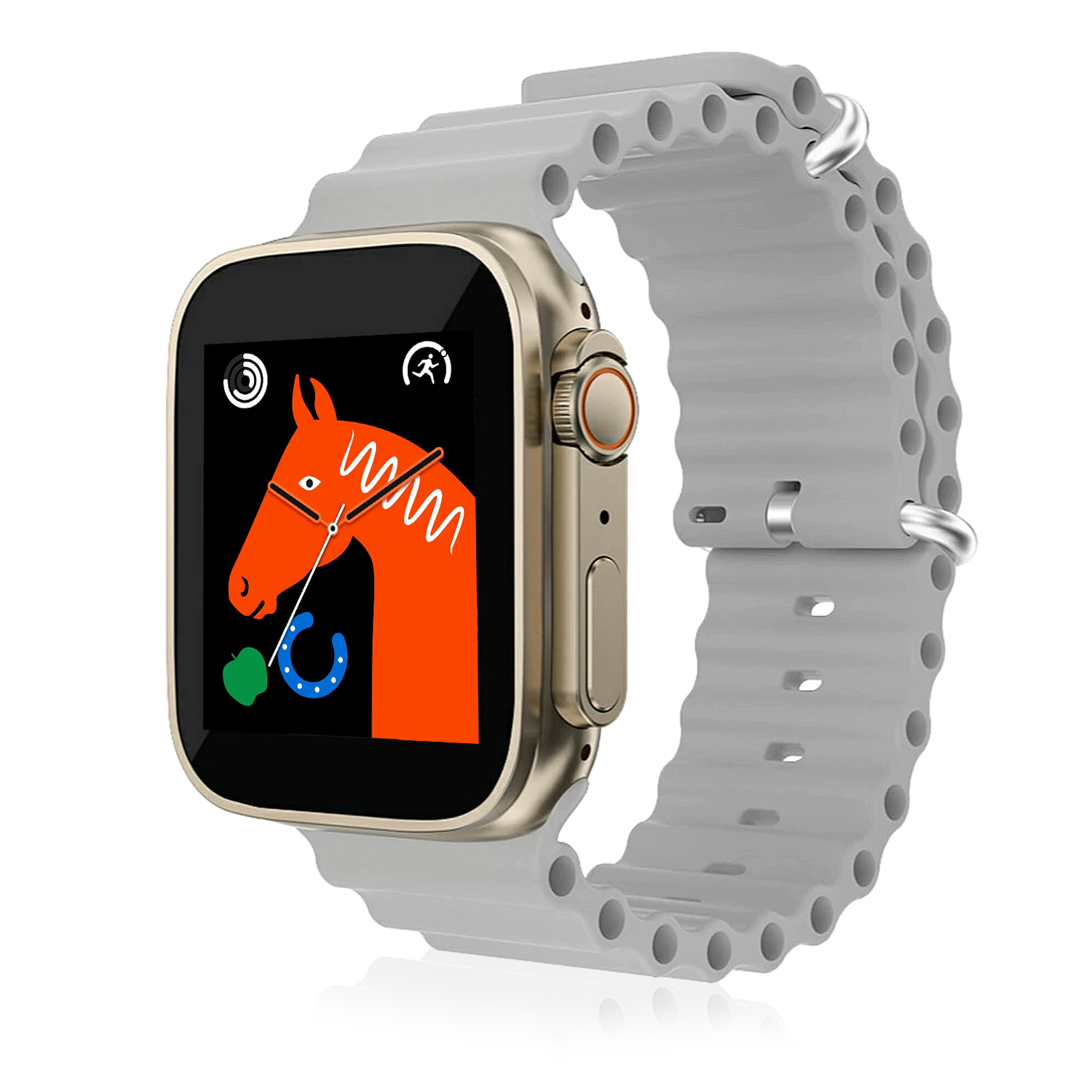 DAM. Smartwatch T500 Ultra, aviso de notificaciones, teclado de llamada bluetooth, modos de deporte y monitor cardiaco. 4x1x5cm.