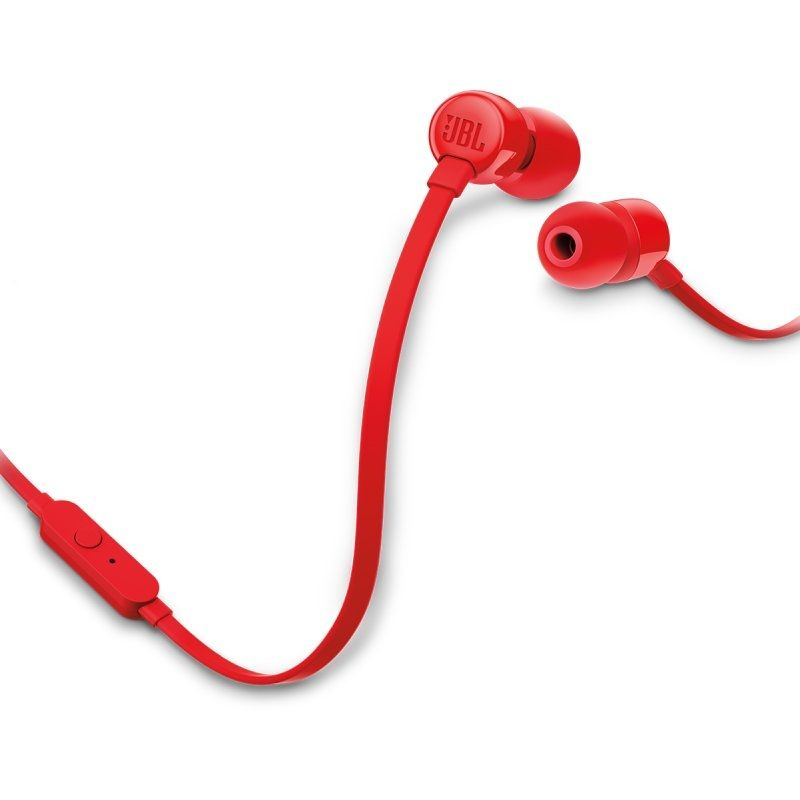Auriculares intrauditivos jbl tune 160/ con micrófono/ jack 3.5/ rojos