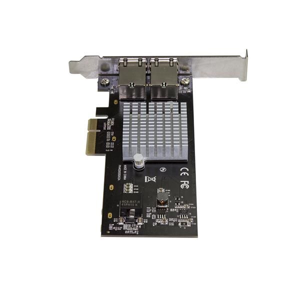 StarTech - Tarjeta de red ST10GPEXNDPI con 2 puertos 10 Gbps, interfaz PCIe y chipset Intel X550AT para PC, soporte VLAN y tramas jumbo