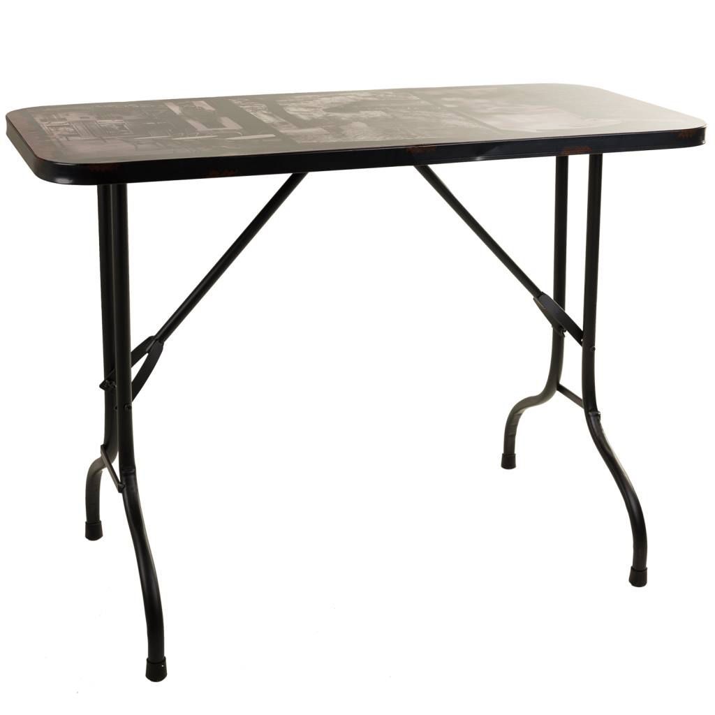 Mesa Rectangular De Metal Negro 45x100x75cm, El mejor complemento para tu hogar
