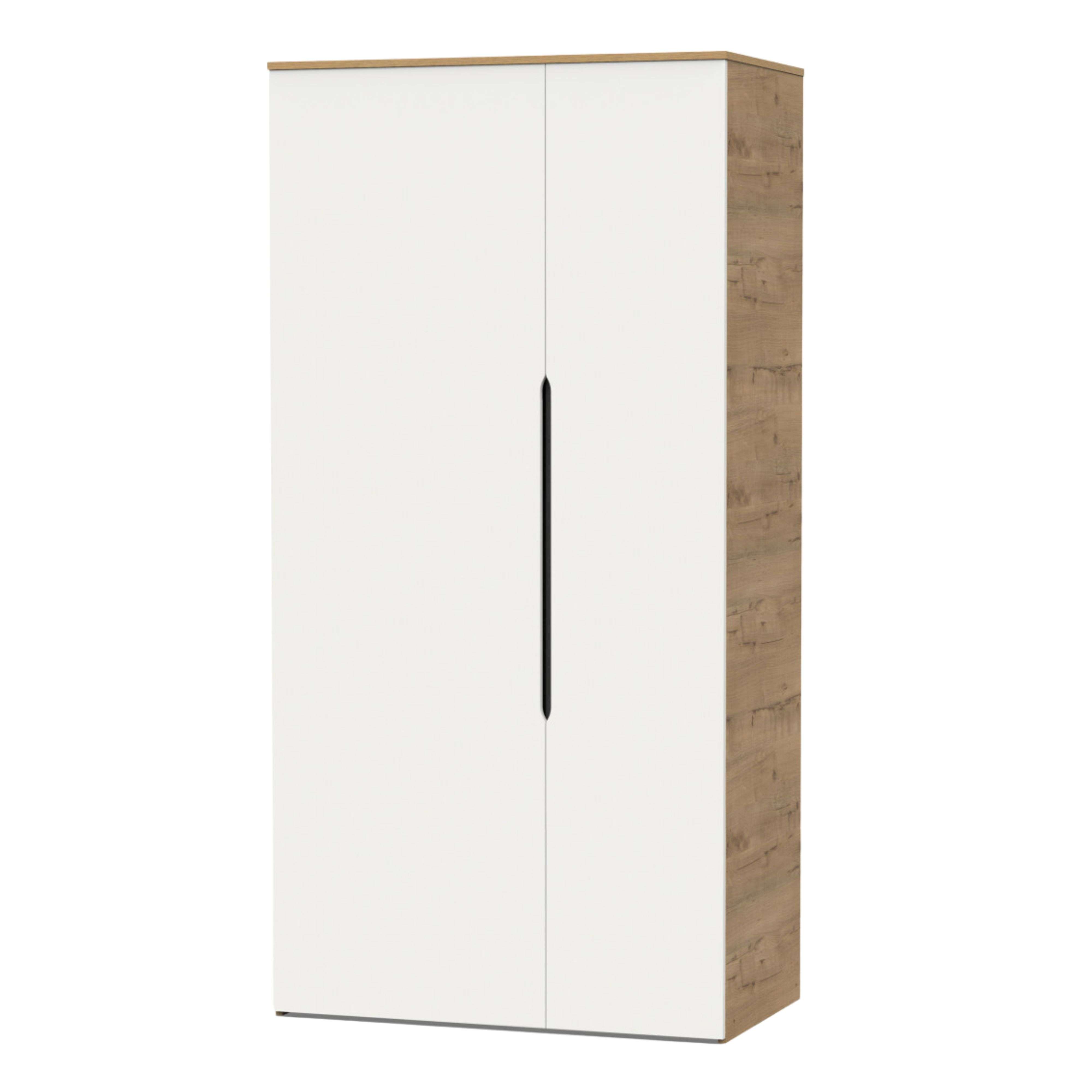 Miroytengo Armario Bruselas 2 Puertas Color Blanco Roble Gold 100x200x57cm Dormitorio
