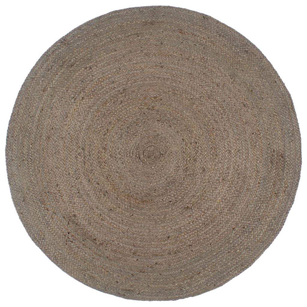 Vidaxl Alfombra de Yute Tejida a Mano Redonda 210 Cm - Color Gris